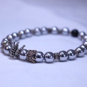 Handmade Men's Elastic Beaded Bracelet